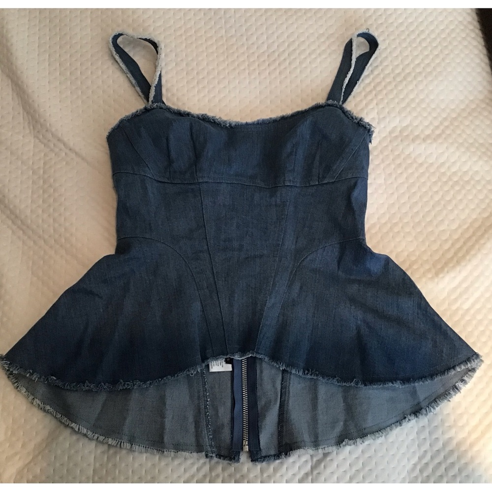 Sexy jeans top with flare bottom.